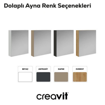 Creavit D20 Aynalı Dolap Dafne 600x700x130mm
