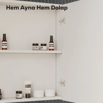 Creavit D20 Aynalı Dolap Antrasit 800x700x130mm