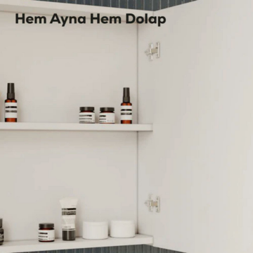 Creavit D20 Aynalı Dolap Beyaz 800x700x130mm