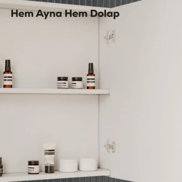 Creavit D20 Aynalı Dolap Beyaz 800x700x130mm