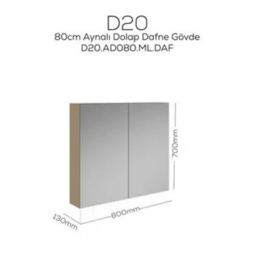 Creavit D20 Aynalı Dolap Dafne 800x700x130mm