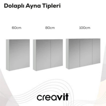 Creavit D20 Aynalı Dolap Dafne 1000x700x130 mm