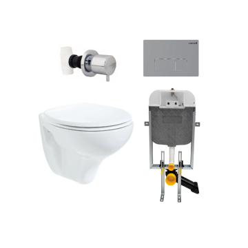 Creavit Perla Asma Klozet ve Gömme Rezervuar Seti