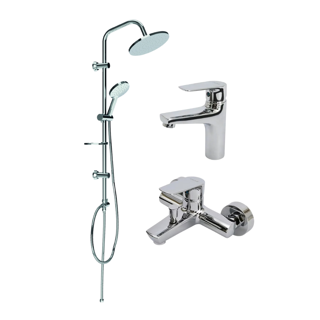 Creavit Liva Batarya Seti ve Banyo Duş Seti (Oval)