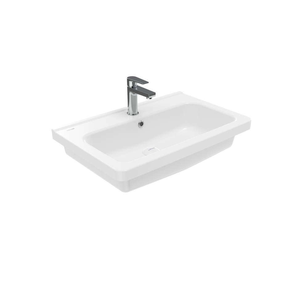 Creavit İpek Etajerli Lavabo 70 cm Beyaz