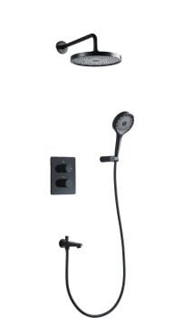 Creavit SH540.SYM Punto Termostatik 2 Yollu Ankastre Duş Seti Mat Siyah