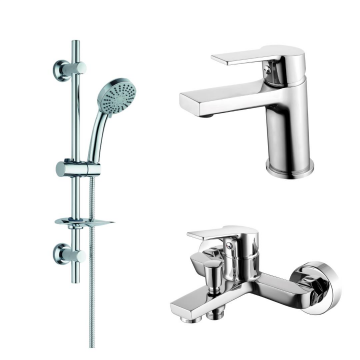 Creavit Luna Banyo Batarya Seti ve Sürgülü El Duş Seti
