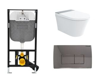 Creavit WQ325 WQ Plus Rim-Off Kanalsız Akıllı Klozet Seti - Beyaz