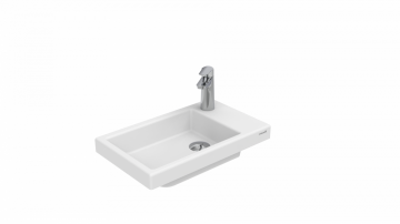 Creavit TP026 Elmas Dolap Üstü Lavabo 50 cm - Beyaz