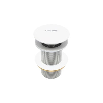 Creavit SF030.MBY Lavabo Sifon Başlığı Pop-up Taşmasız - Mat Beyaz