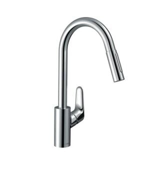 Hansgrohe Focus E2 Pull Out Tek Kollu Spiralli Mutfak Batarya Krom - 31815000