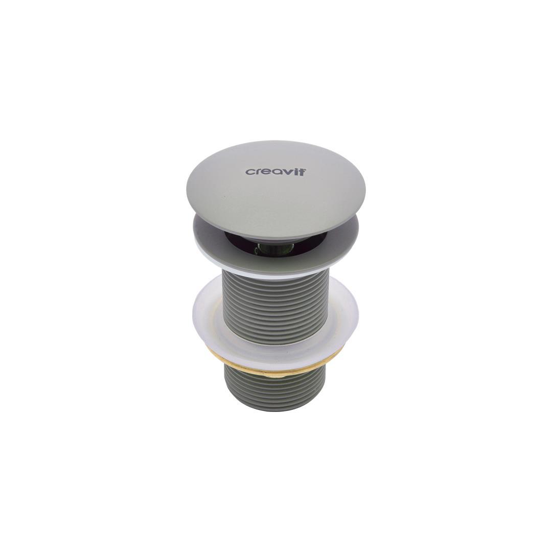 Creavit SF030.CGR Lavabo Sifon Başlığı Pop-up Taşmasız - Cool Grey