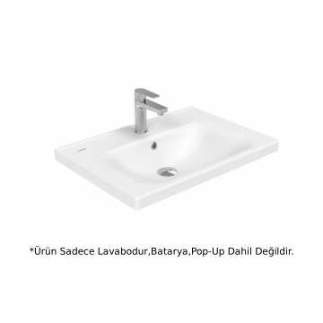 Creavit EK065 Eksen Etajerli Lavabo 65 cm - Beyaz