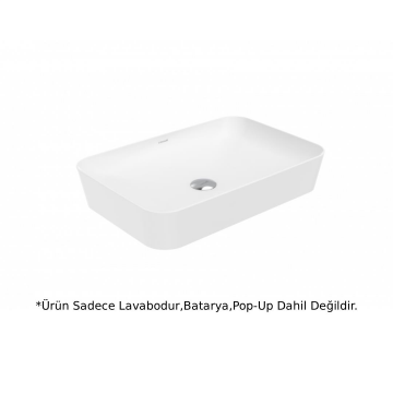Creavit UL060 Ultra Dikdörtgen Çanak Lavabo 60 cm - Beyaz