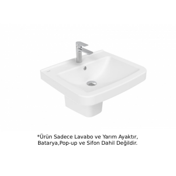 Creavit LR060 Lara Yarım Ayaklı Lavabo 60 cm Beyaz