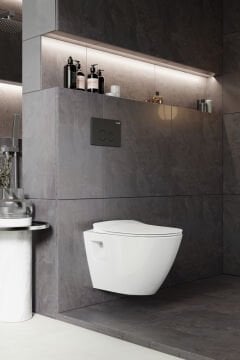 Creavit TP329 Terra Kanalsız Klozet ve Yavaş Kapanan Duroplast Klozet Kapağı
