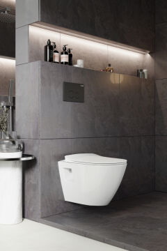 Creavit TP329 Terra Kanalsız Klozet ve Yavaş Kapanan Duroplast Klozet Kapağı