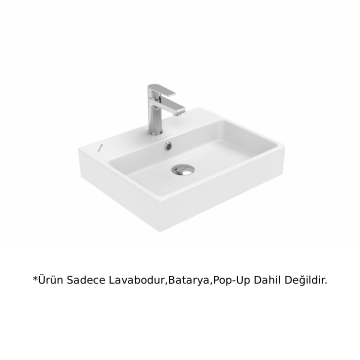 Creavit NX242 Next Tezgah Üstü Kare Lavabo Beyaz 40x50 cm