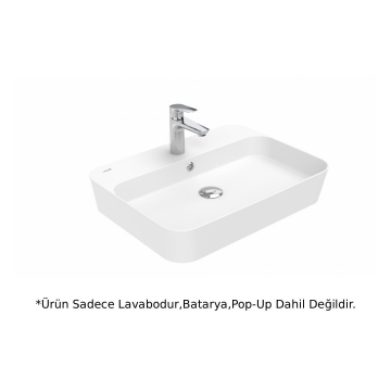 Creavit LP061 LOOP Tezgah Üstü İnce Lavabo 60 cm - Beyaz