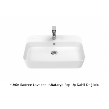 Creavit LP061 LOOP Tezgah Üstü İnce Lavabo 60 cm - Beyaz