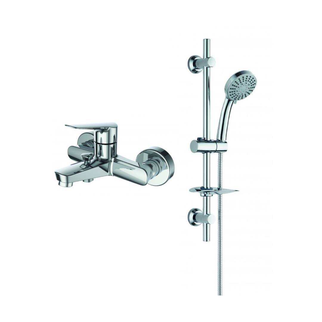 Creavit Bevel Banyo Bataryası ve Sürgülü El Duşu - Krom