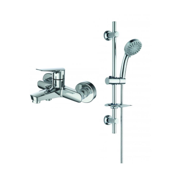 Creavit Bevel Banyo Bataryası ve Sürgülü El Duşu - Krom
