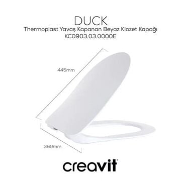 Creavit TP325 Terra Kanallı Klozet ve Yavaş Kapanan Thermoplast Klozet Kapağı