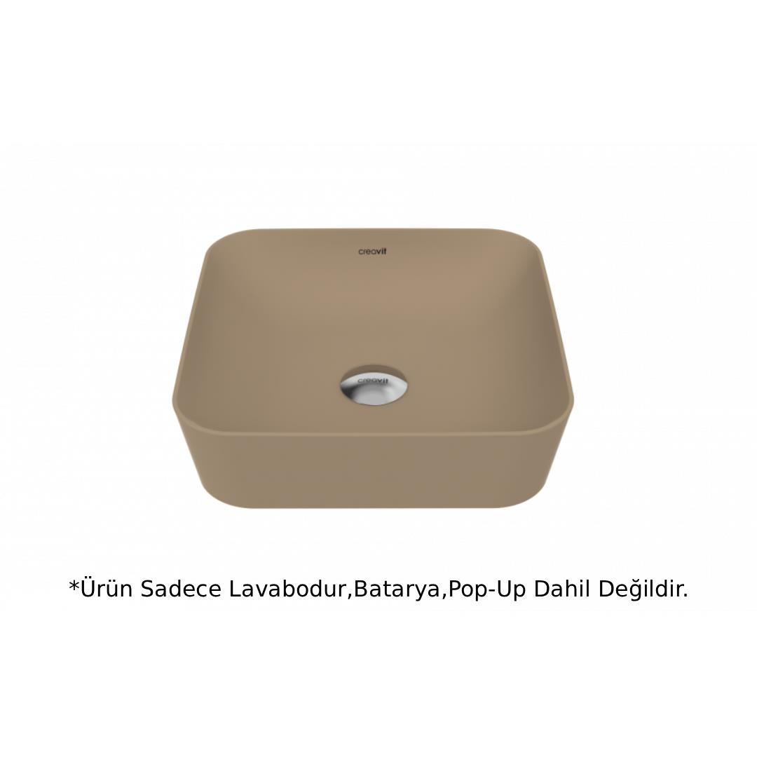 Creavit UL040 Ultra Kare Çanak Lavabo 40cm - Cappuccino