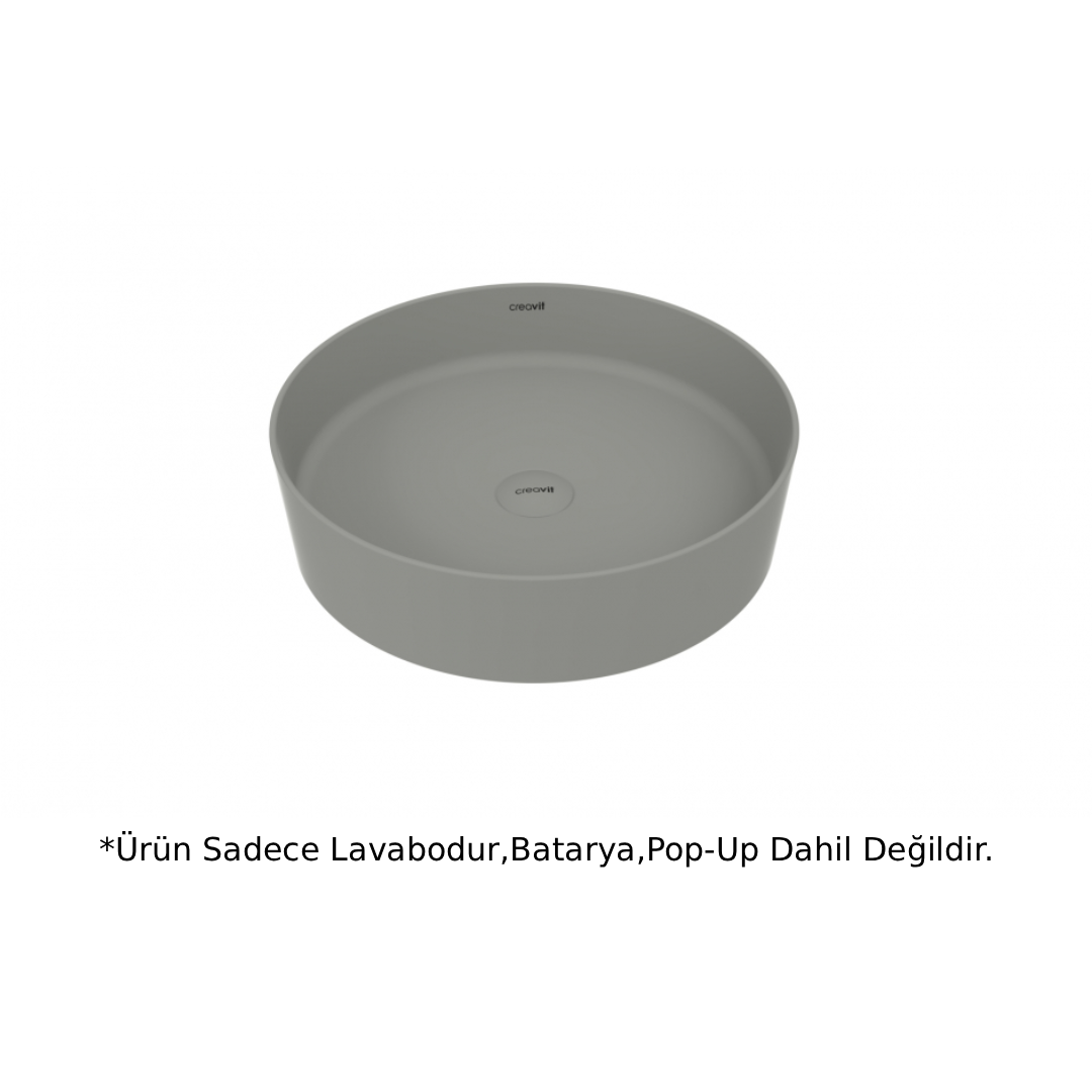Creavit LP145 LOOP Masa Üstü Çanak Lavabo Cool Grey 45cm