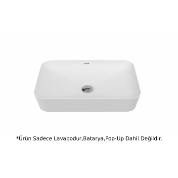 Creavit UL060 Ultra Dikdörtgen Çanak Lavabo 60 cm - Mat Beyaz