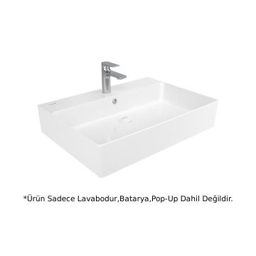 Creavit VX270 Volga Tezgah Üstü Lavabo 70x50 cm - Beyaz