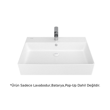 Creavit VX270 Volga Tezgah Üstü Lavabo 70x50 cm - Beyaz