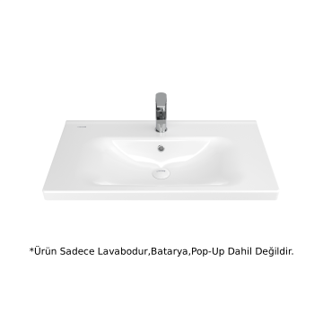 Creavit EK080 Eksen Etajerli Lavabo 80cm - Beyaz