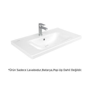 Creavit EK080 Eksen Etajerli Lavabo 80cm - Beyaz