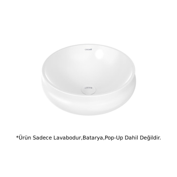 Creavit GO140 Gordo Tezgah Üstü Çanak Lavabo 40cm - Beyaz