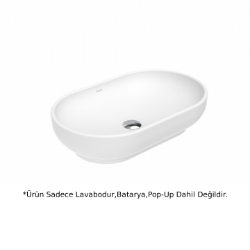 Creavit MN165 Mina Tezgah Üstü Çanak Lavabo 65cm - Beyaz