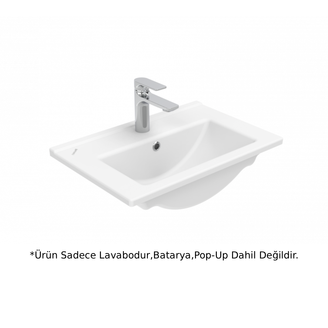 Creavit SU055 Su Etajerli Lavabo 55cm - Beyaz