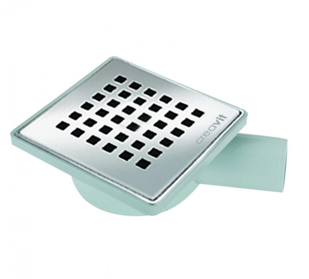 Creavit YS.FD255 Yer Sifonu 15x15 cm 50 mm Krom