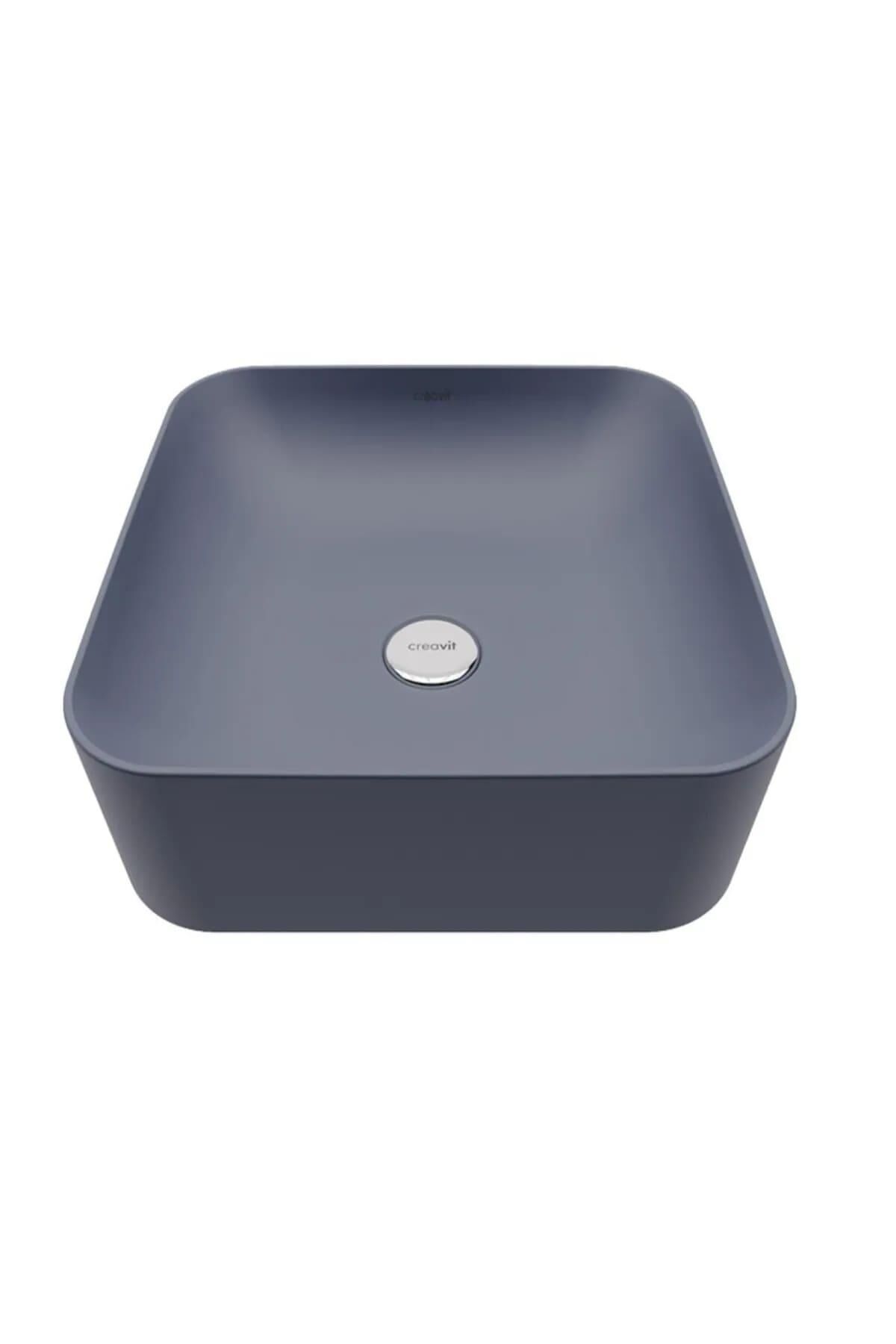 Creavit UL040 Ultra Kare Çanak Lavabo Basalt Mat 40cm