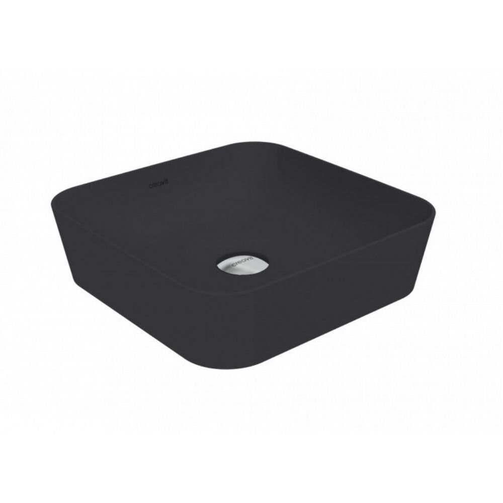 Creavit UL040 Ultra Kare Çanak Lavabo Antrasit Mat 40cm