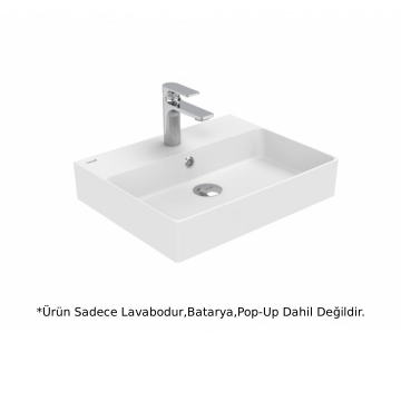 Creavit VX242 Volga Tezgah Üstü Lavabo 50x40 cm - Beyaz