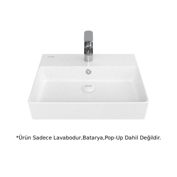 Creavit VX242 Volga Tezgah Üstü Lavabo 50x40 cm - Beyaz
