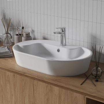 Creavit TP172 Topic Tezgah Üstü Çanak Lavabo Beyaz 70cm